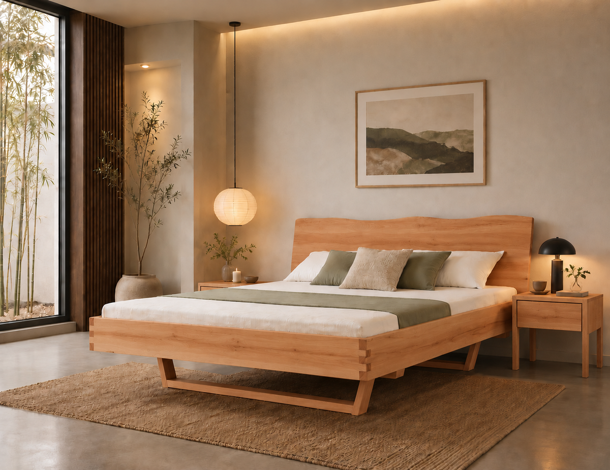 XETA WOOD Massivholzbett, metallfrei