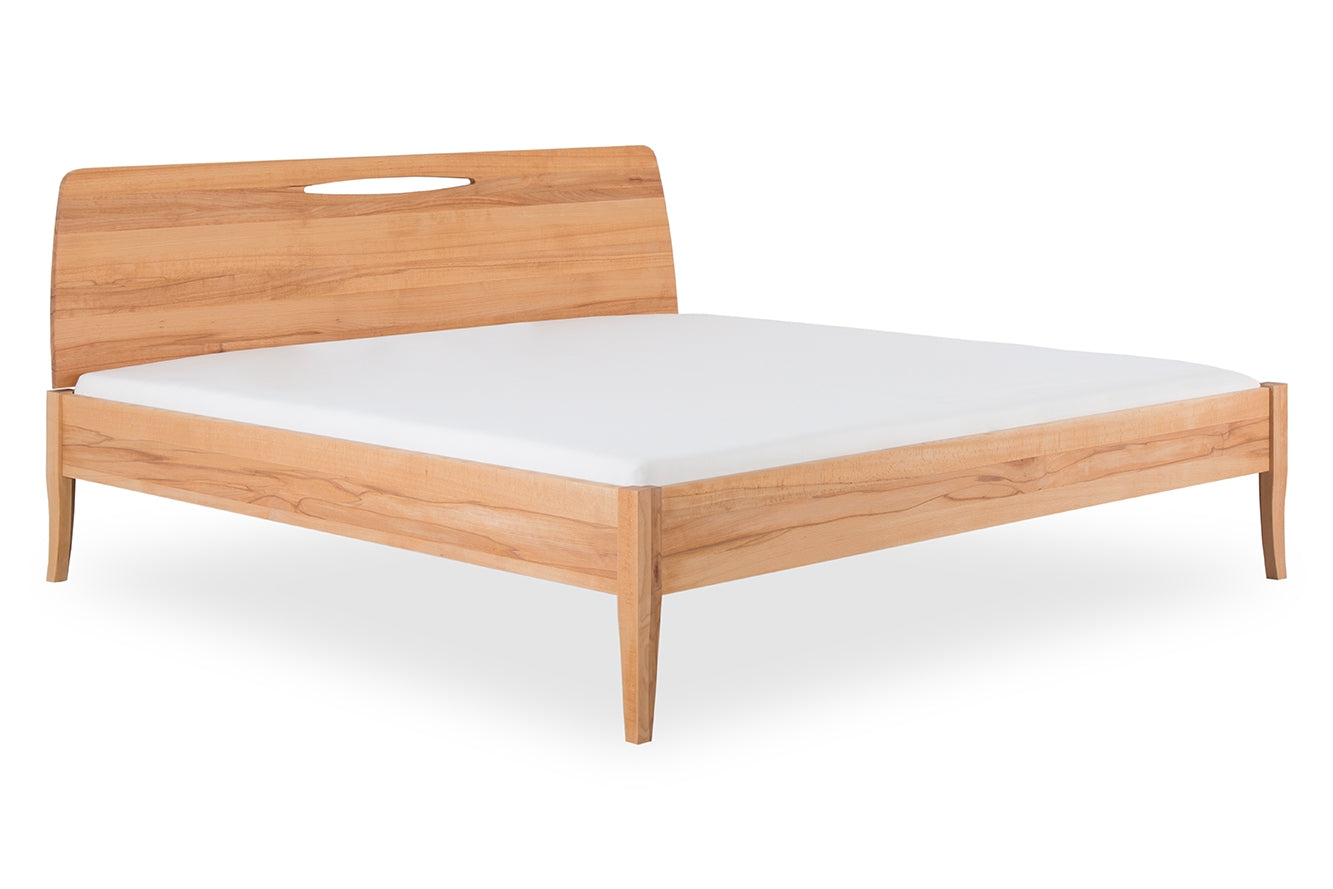 PAEZ 05 Massivholzbett, metallfrei, elegante Formlehne