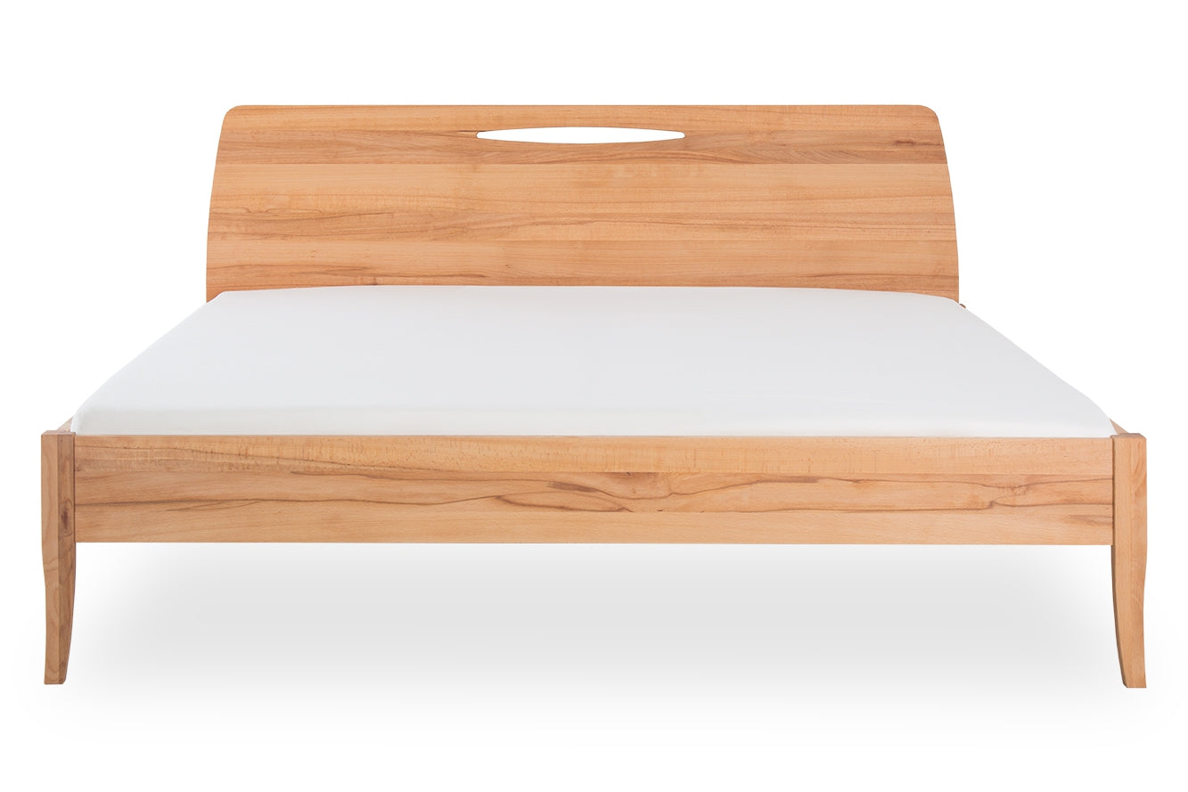 PAEZ 05 Massivholzbett, metallfrei, elegante Formlehne