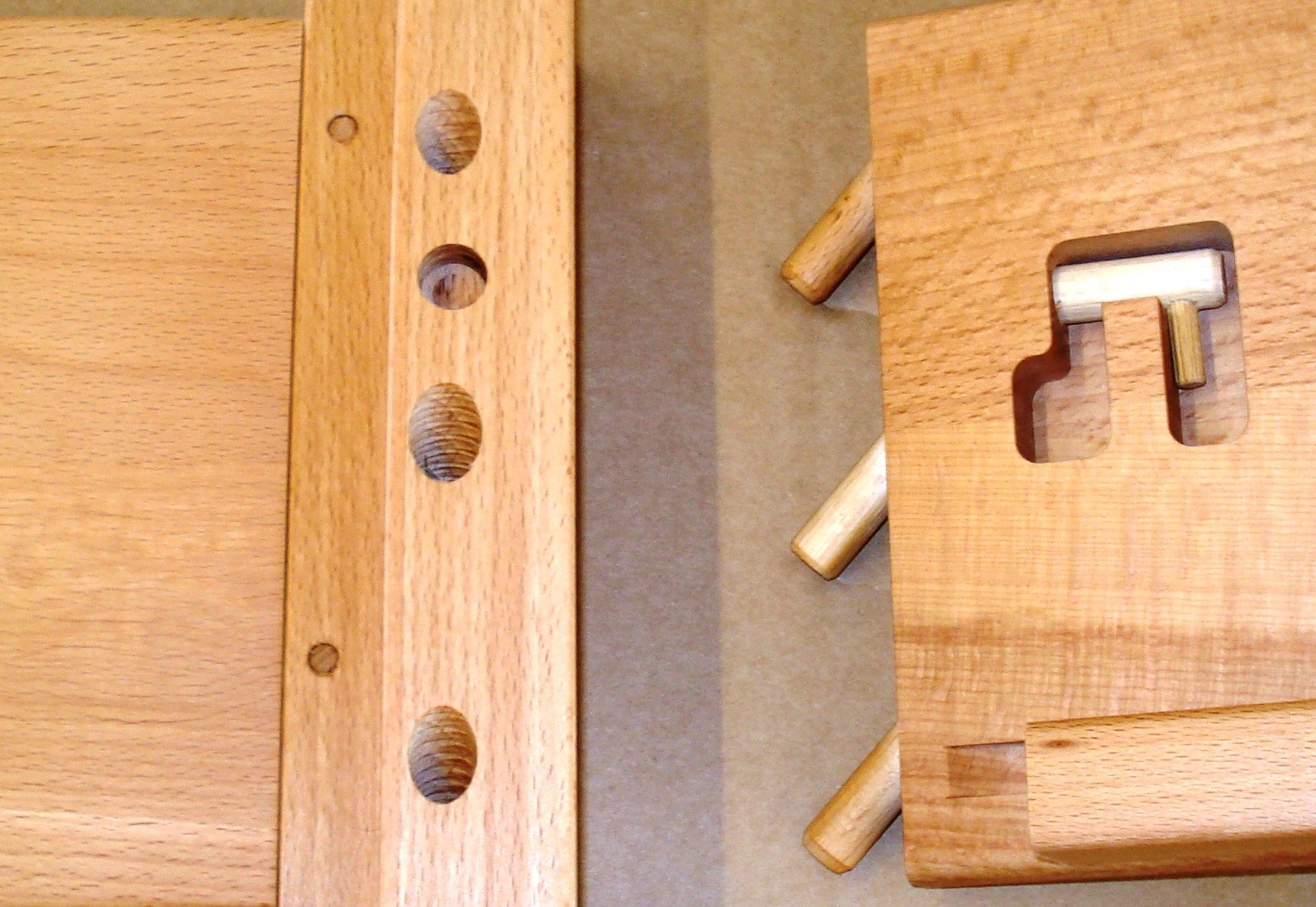 CUBEO Massivholzbett, metallfrei, klassische Rückenlehne