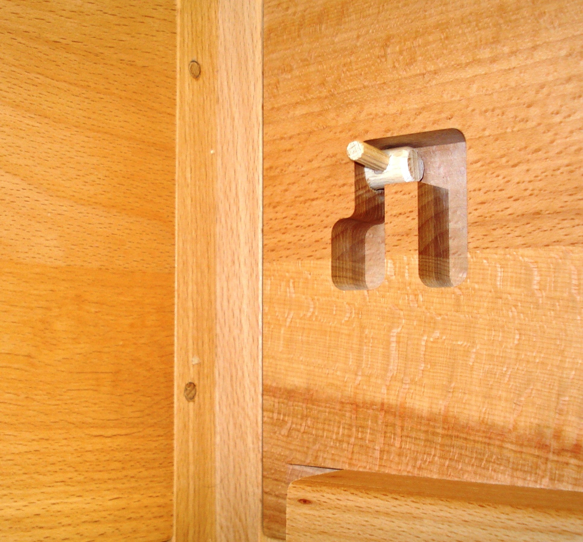 TOBA 01 Massivholzbett, metallfrei, rechteckige Lehne