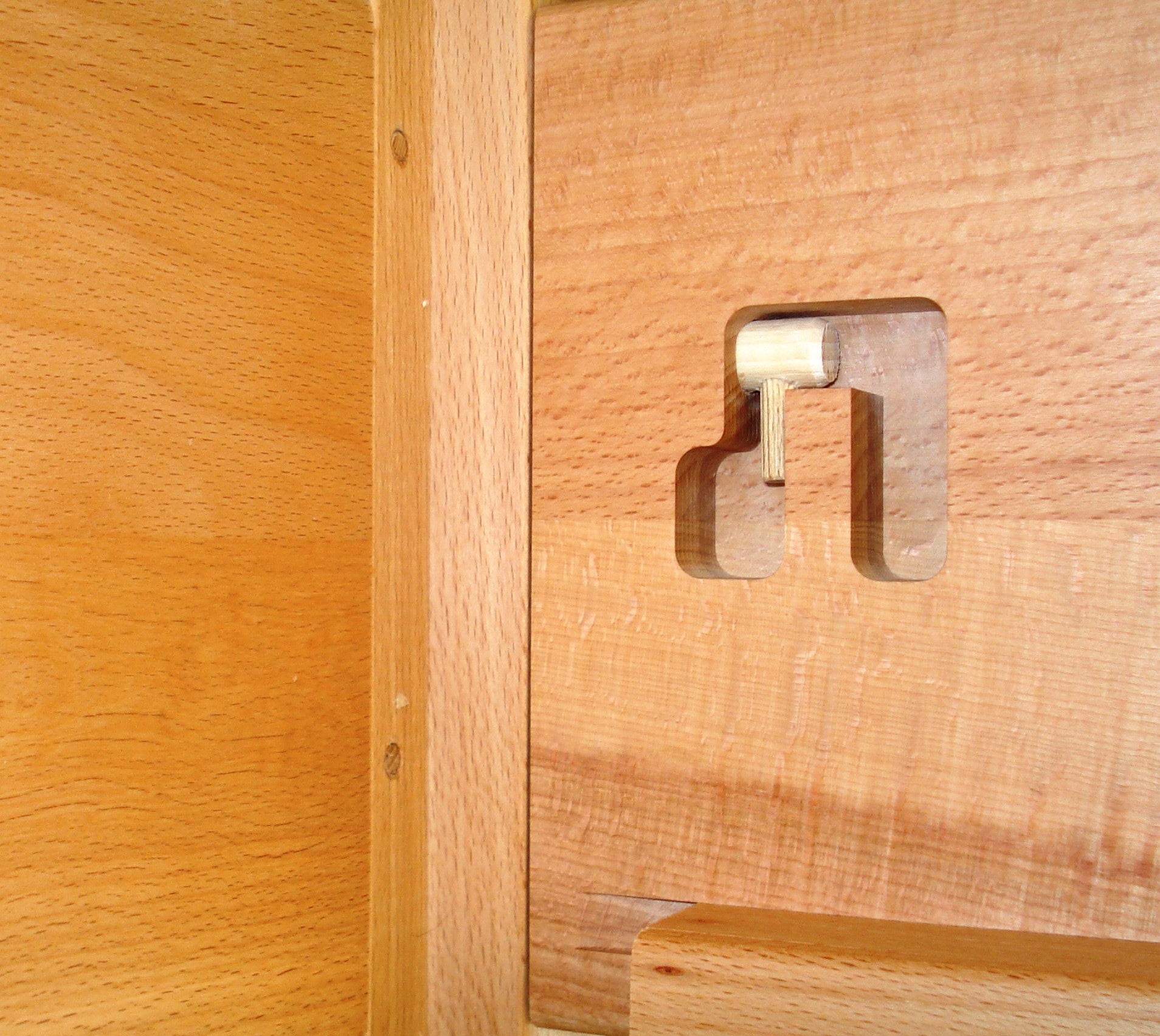 TOBA 01 Massivholzbett, metallfrei, rechteckige Lehne