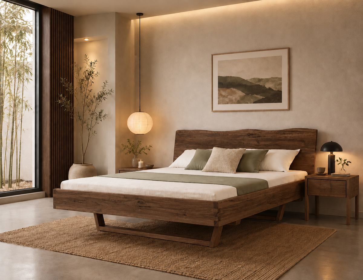 XETA WOOD Massivholzbett, metallfrei