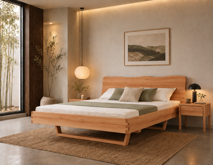 XETA WOOD Massivholzbett, metallfrei