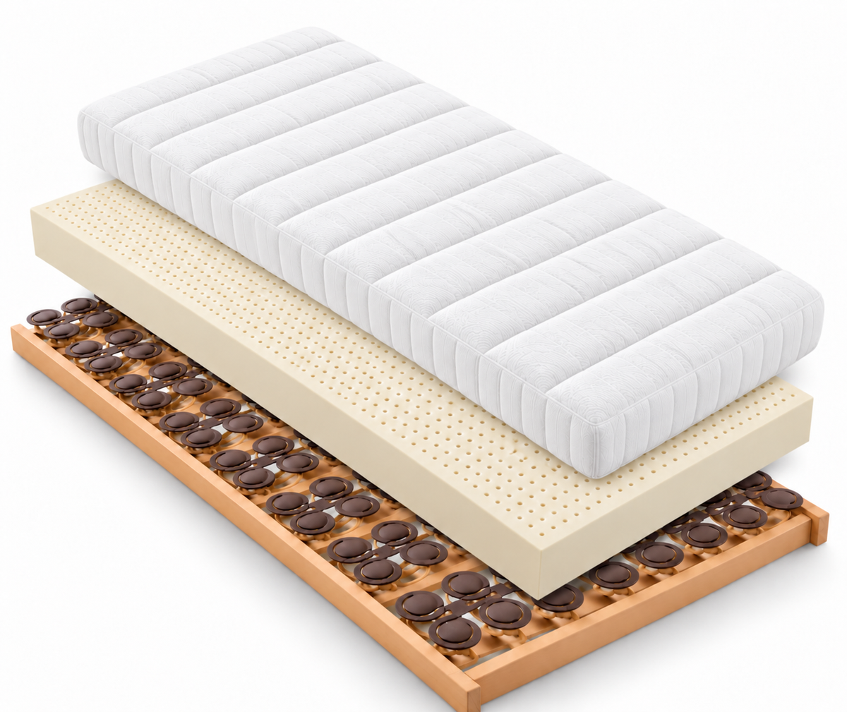 Schlafsystem Kokostraum H2 | Bio-Dot-Kokos Lattenrost & Bio-Pur Matratze