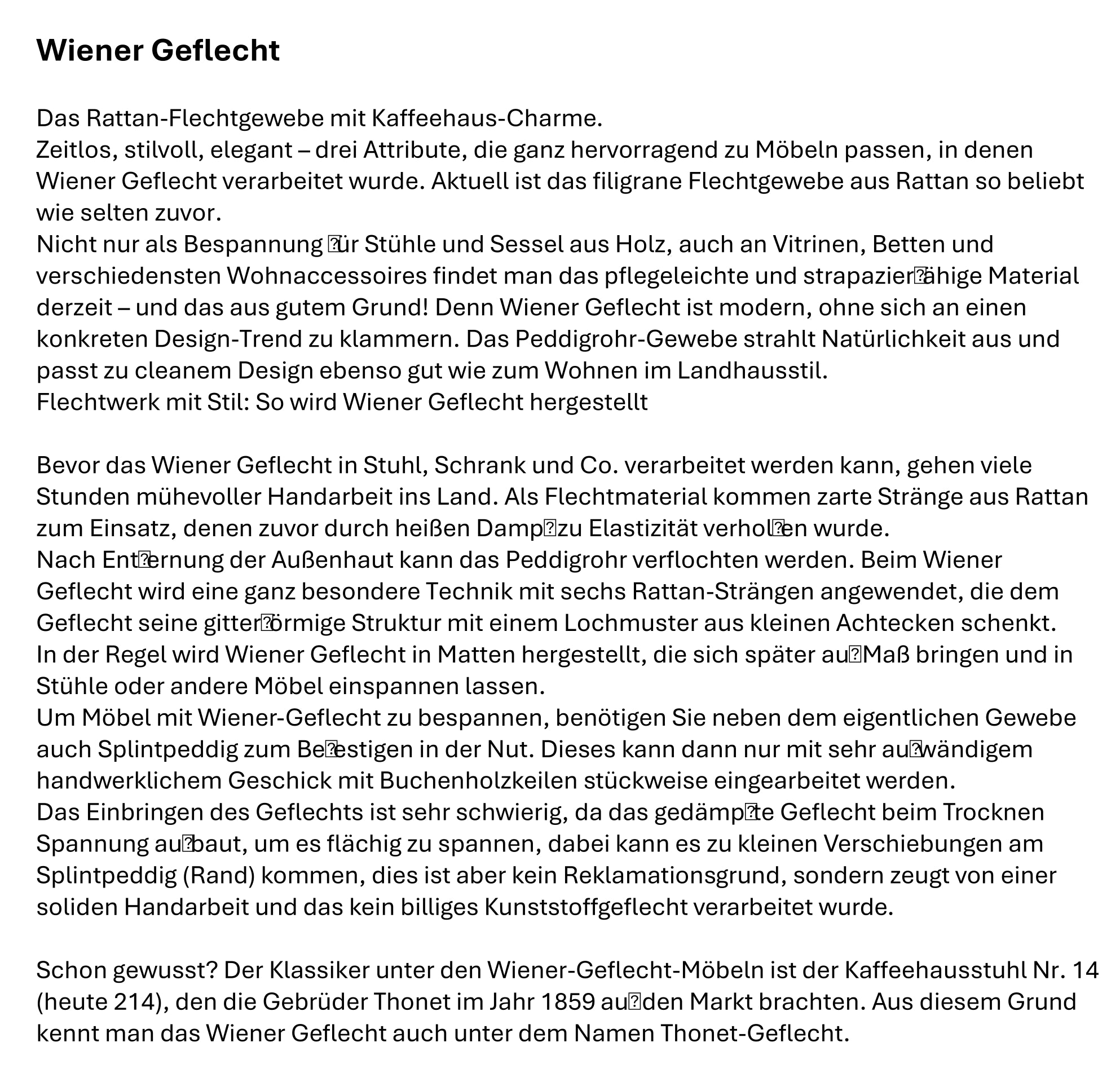 PRINA VIENNA Wiener-Geflecht-Bett