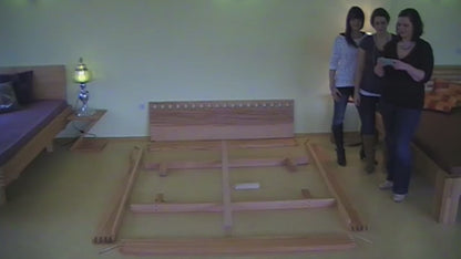 XETA Z01 Zirbenbett, metallfrei, rechteckige Lehne