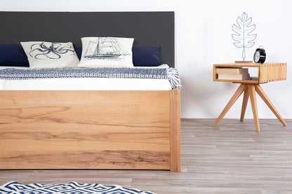 TATUYO PREMIUM Schubkastenbett, metallfrei, Lederlehne
