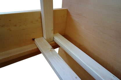 Detailansicht des Aufbaus von Lattenrost  EASY-VLEX-ZIRBE