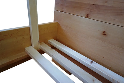 Detailansicht des Aufbaus von Lattenrost  EASY-VLEX-ZIRBE